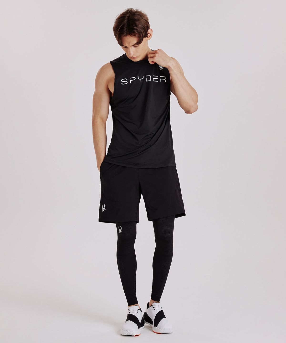 스파이더(SPYDER) 남성 트레이닝 심리스 베이스레이어 팬츠 SPIPCNCP202MBLK