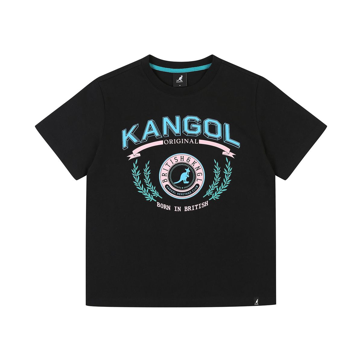 캉골(KANGOL) 우먼스 로럴 티셔츠 2756 블랙
