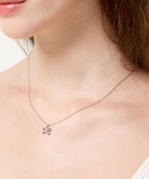 마벨 리본 큐빅 네크리스