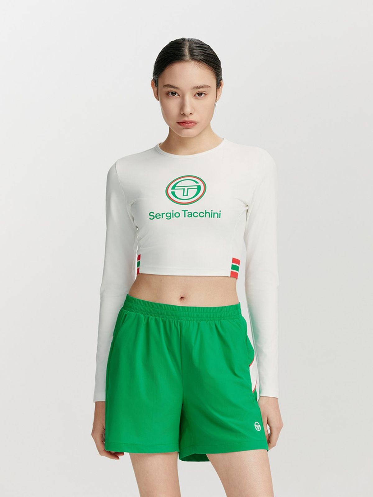 세르지오 타키니(SERGIO TACCHINI) W 플래그 립 아트웍 티셔츠 (White)