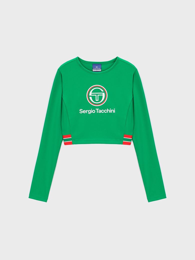 W 플래그 립 아트웍 티셔츠 (Green)