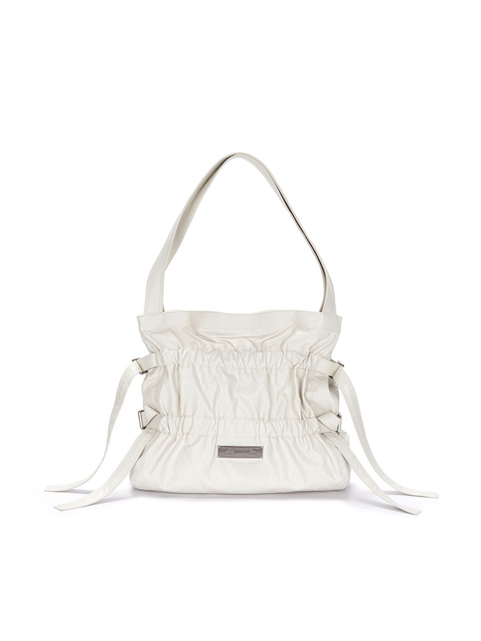 MUSINSA公式 | MATIN KIM FAUX LEATHER SEASHELL BAG IN IVORY