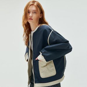 리버시블 투웨이 블루종-크림네이비