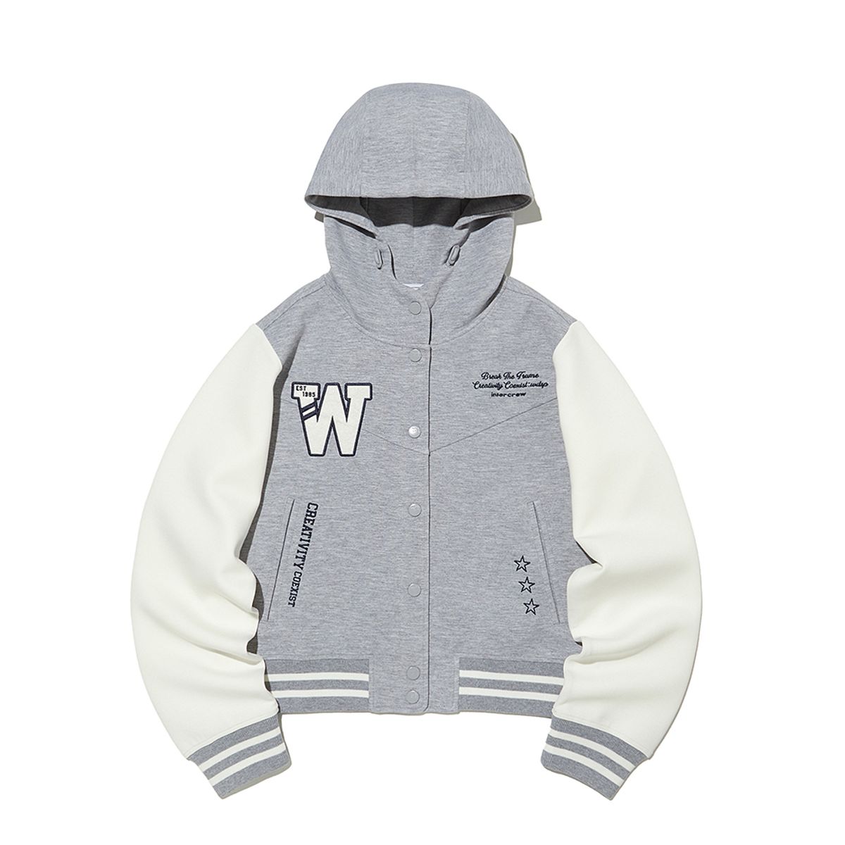 인터크루(INTERCREW) [24SS] 우먼스 아플리케 시밀러 크롭 가디건 ITY1DH51AMG