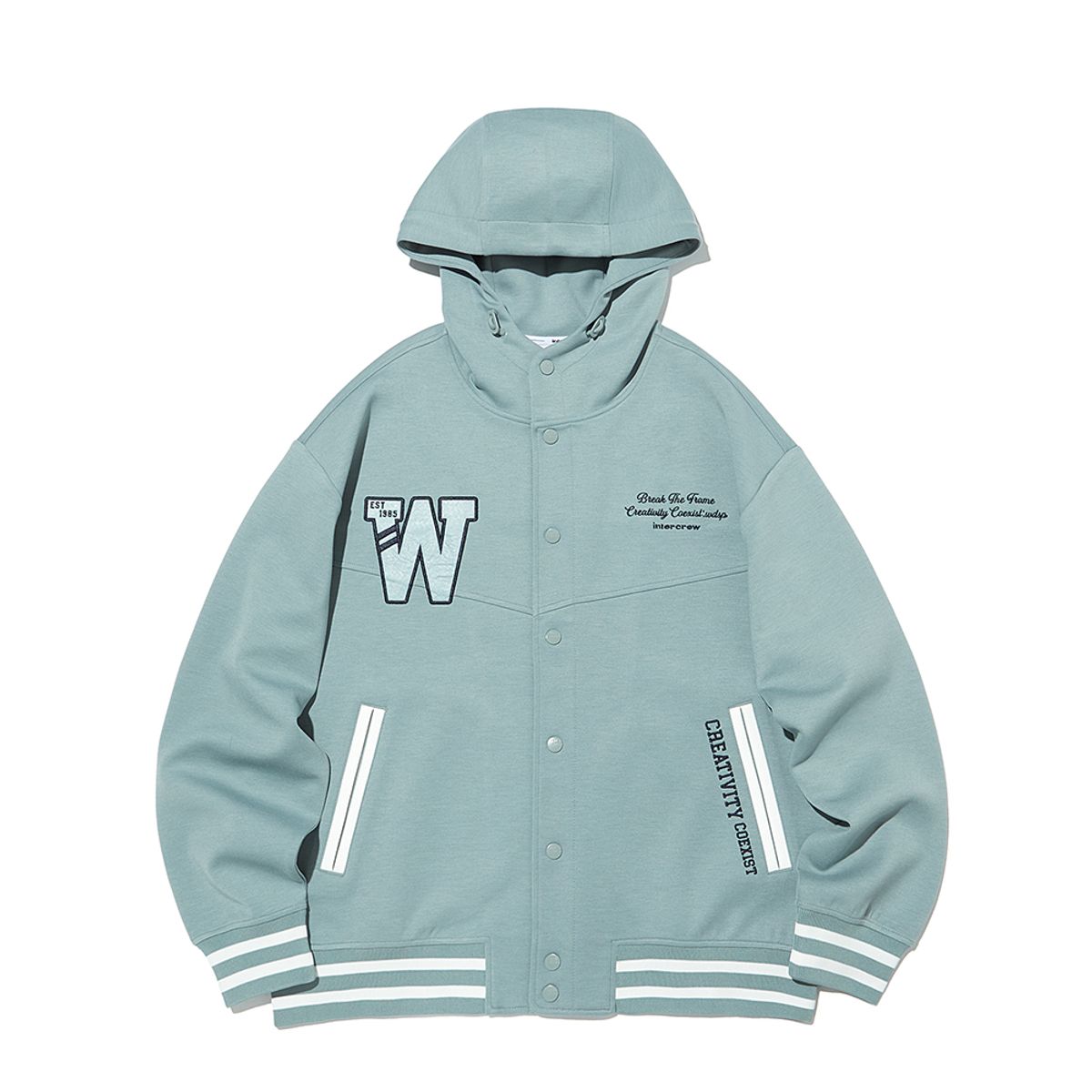 인터크루(INTERCREW) [24SS] 아플리케 시밀러 후드 가디건 ITY1DH01AKH