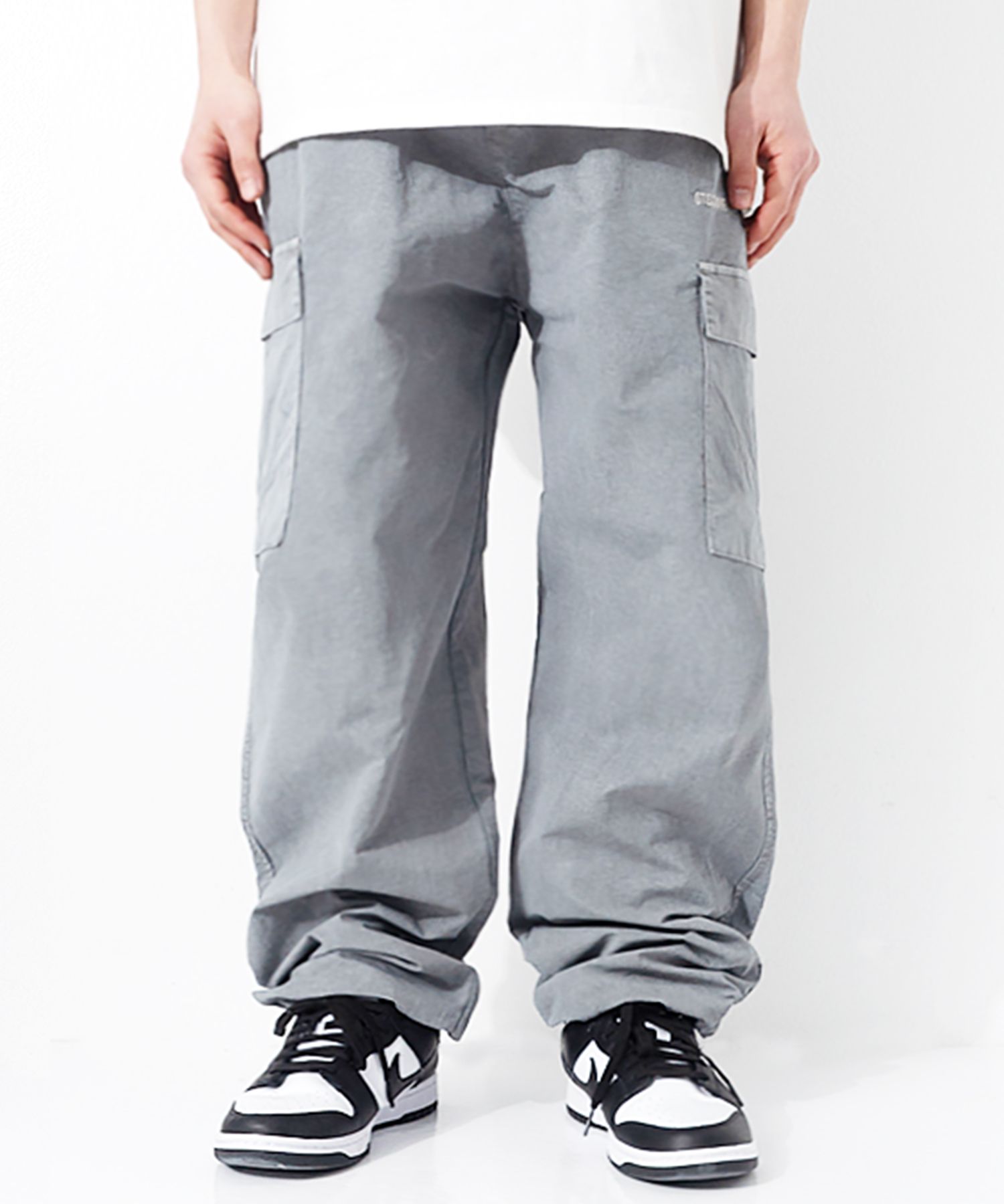 MUSINSA | QT8 GARMENTS BN Pigment Nylon Cargo Pant (Grey)