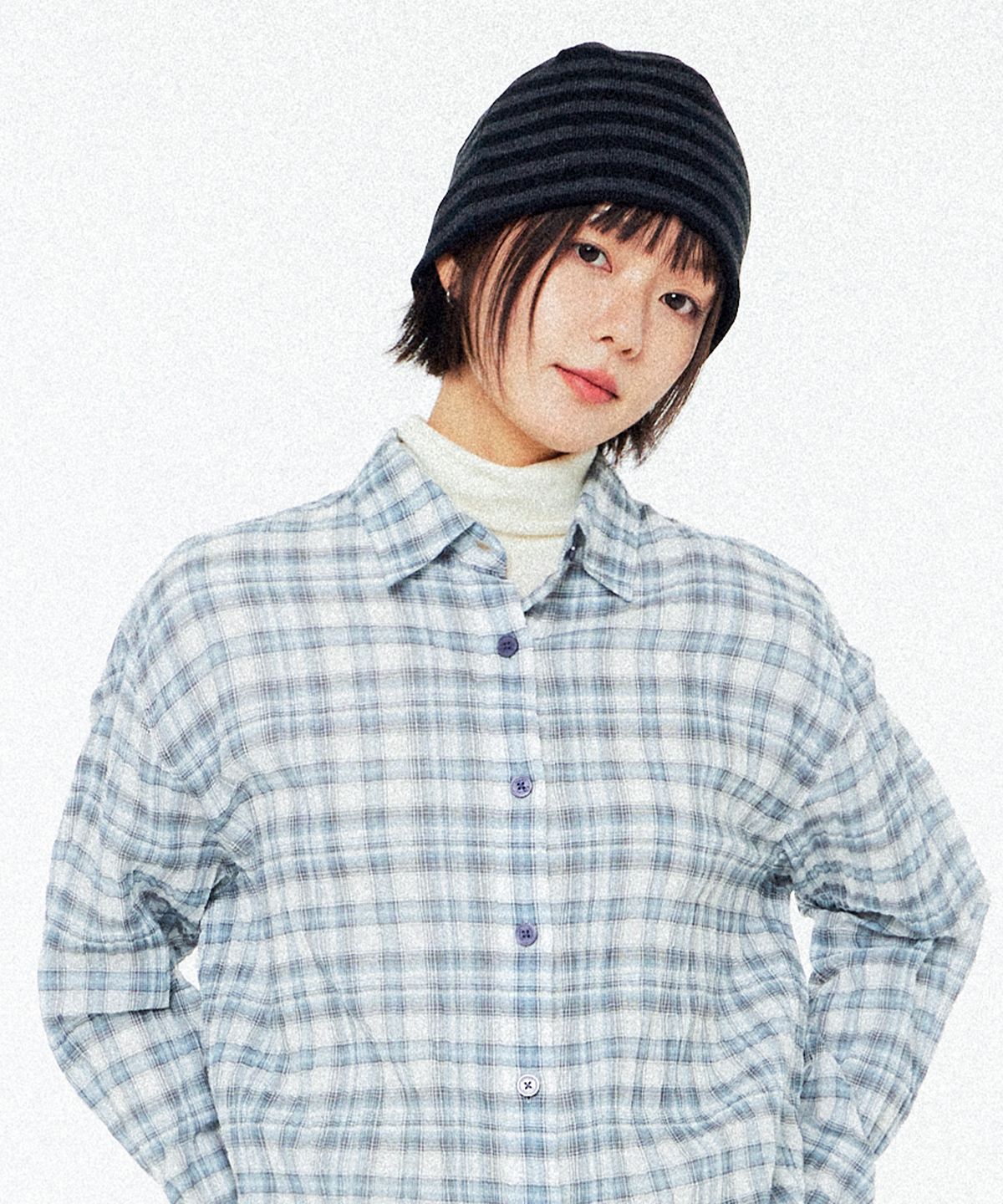 팔렛(FALLETT) 타탄 체크 셔츠 블루