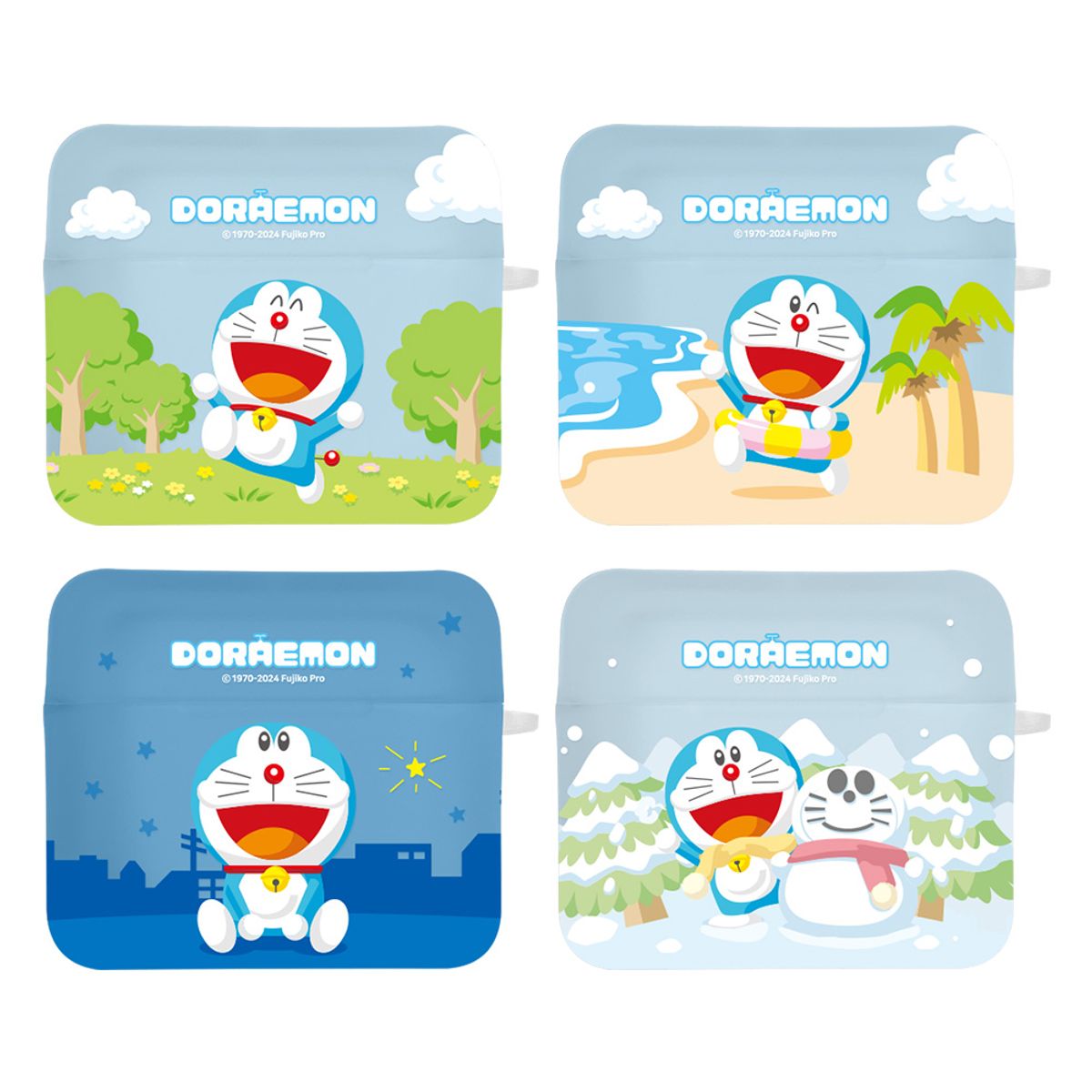 코쿼드(COQUAD) 도라에몽 포시즌 에어팟 3세대 스퀘어 반투명케이스
