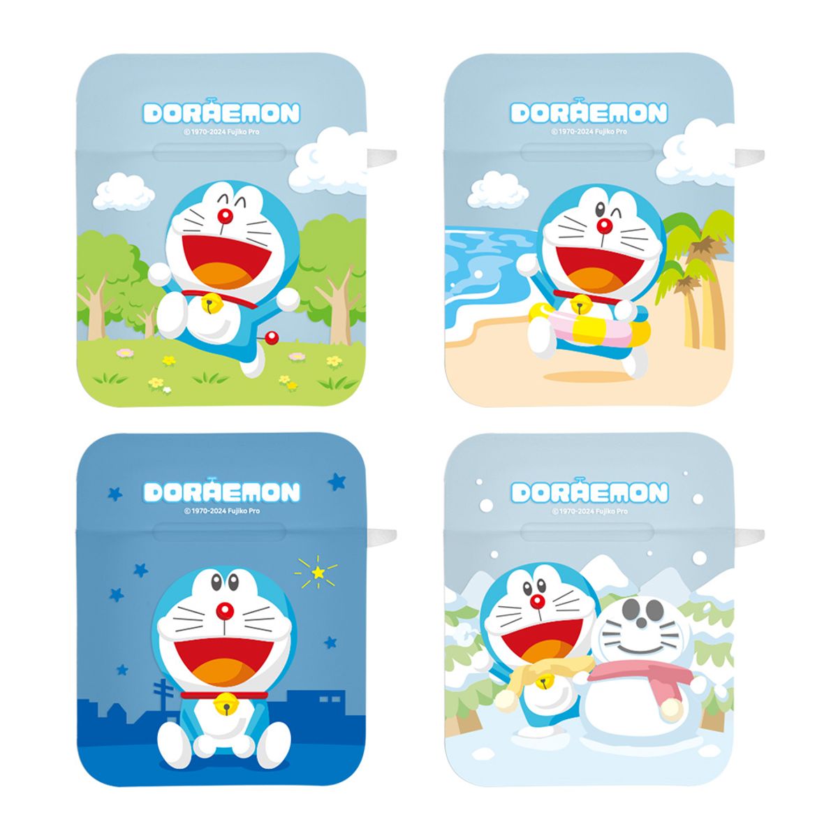 코쿼드(COQUAD) 도라에몽 포시즌 에어팟 스퀘어 반투명케이스