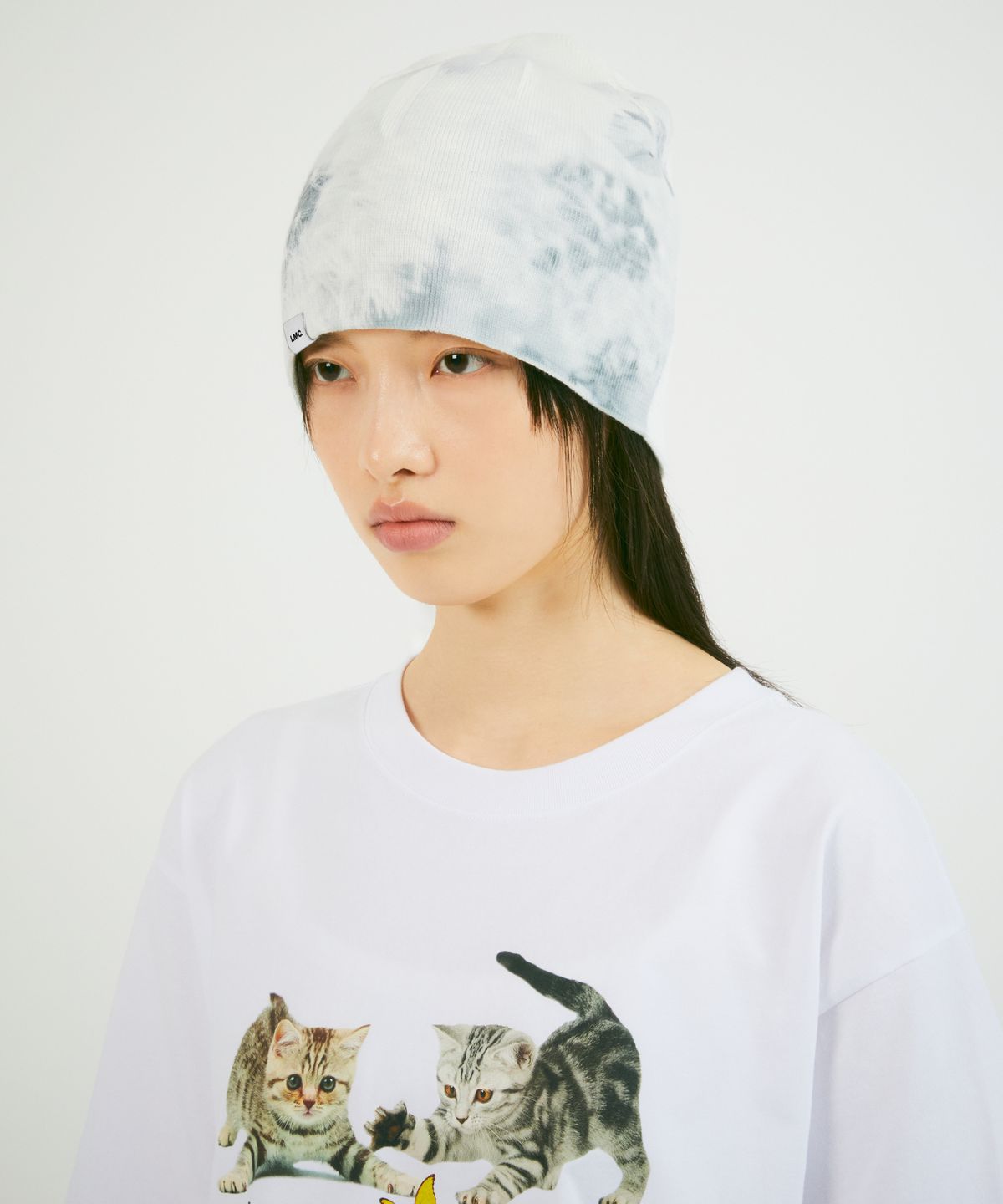 엘엠씨(LMC) PRINTED UNCUFFED BEANIE white