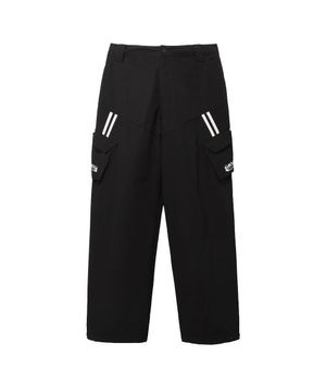 Black Double Stripe Cargo Pant