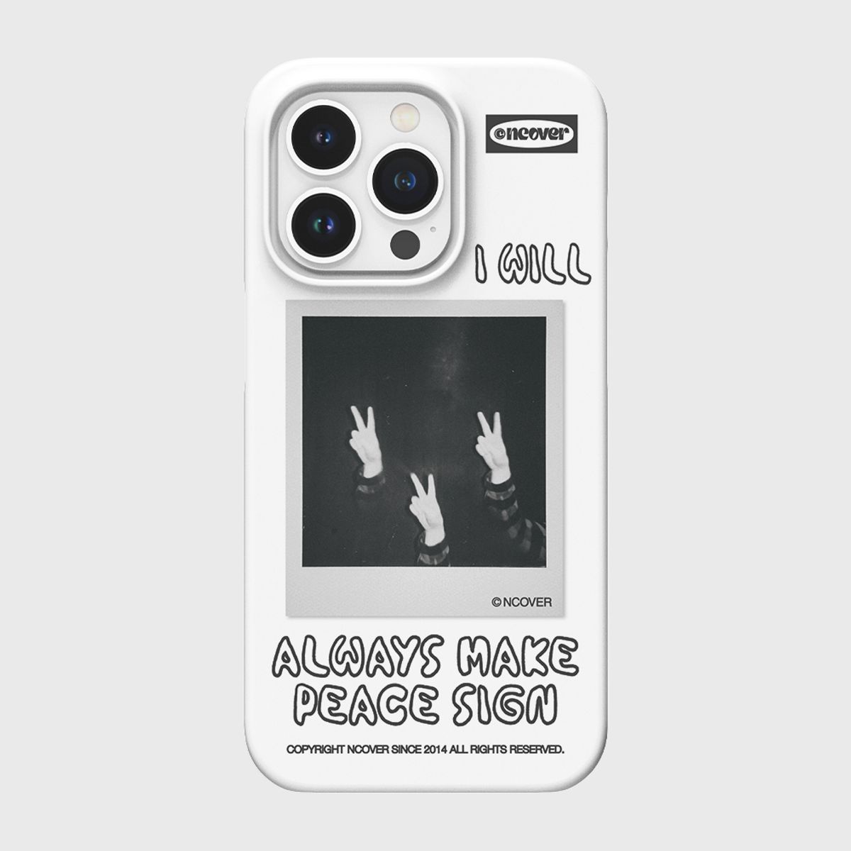 앤커버(NCOVER) PEACE SIGN CASE-WHITE(하드)