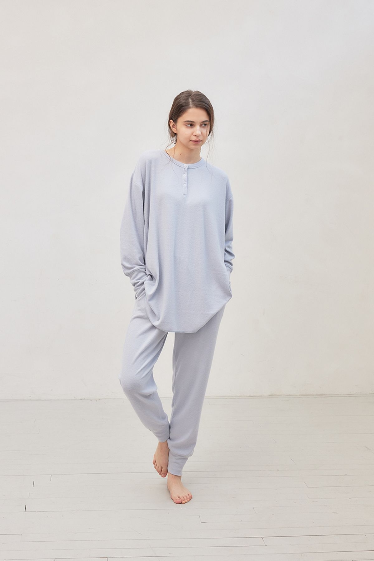 파피요트(PAPIYOT) Fluffy pajamas vintage blue set
