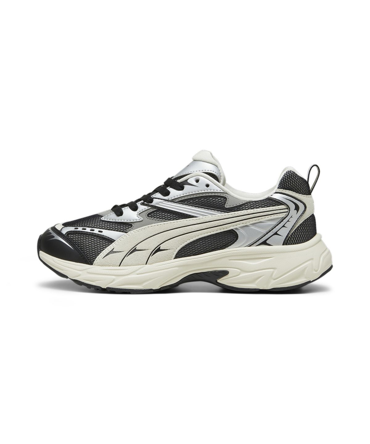 푸마(PUMA) 몰픽 레트로 - 블랙: 프로스티드 아이보리 / 395920-01