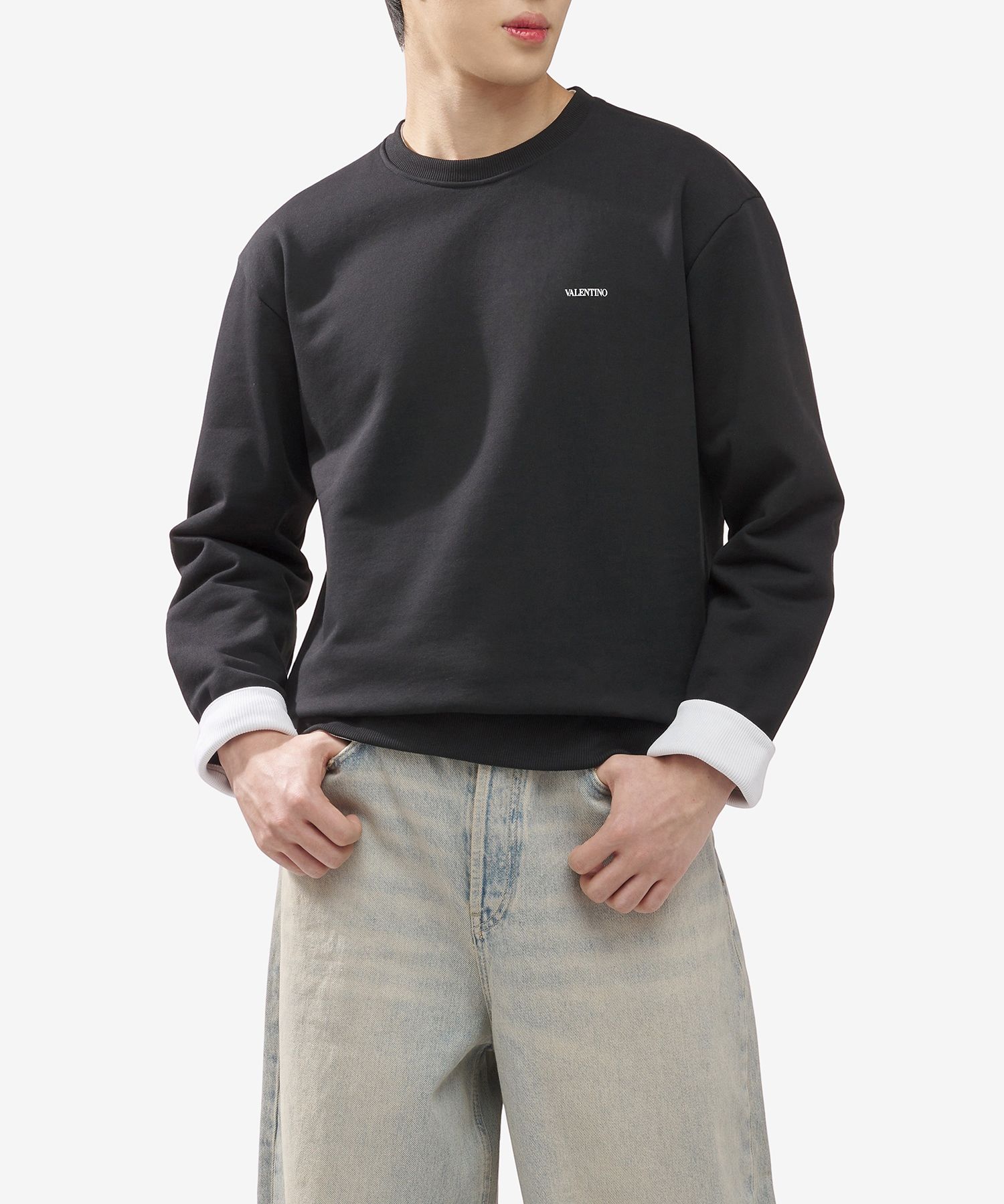 VALENTINO / 21AW/刺?パーカー/M/コットン/BLK/WB3MF11M6K6// VALENTINO◇21AW/刺?パーカー/M/コットン/BLK/WB3MF11M6K6// MUSINSA