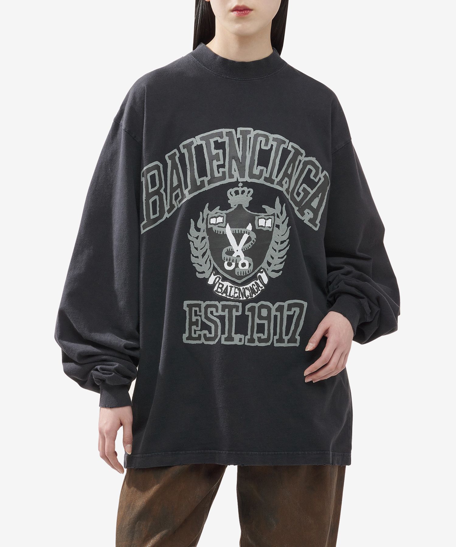 BALENCIAGA COLLEGE LOGO PRINT Tシャツ23SS BALENCIAGA COLLEGE LOGO PRINT Tシャツ23SS