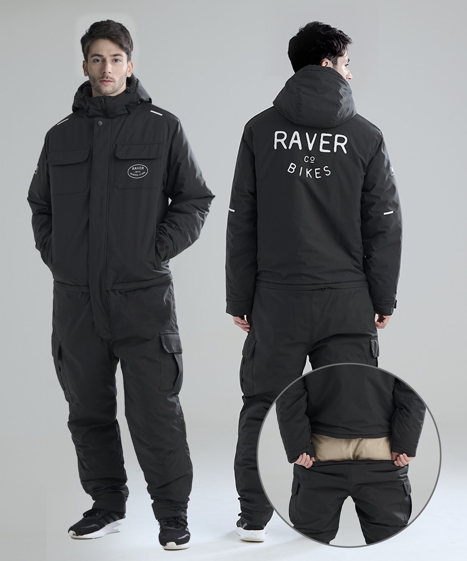 MUSINSA公式 | RAVER RAVER 冬用バイク防水防寒オールインワン上下分離