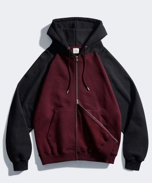 파인 디바이드 후드집업 버건디/블랙 JUHD4615