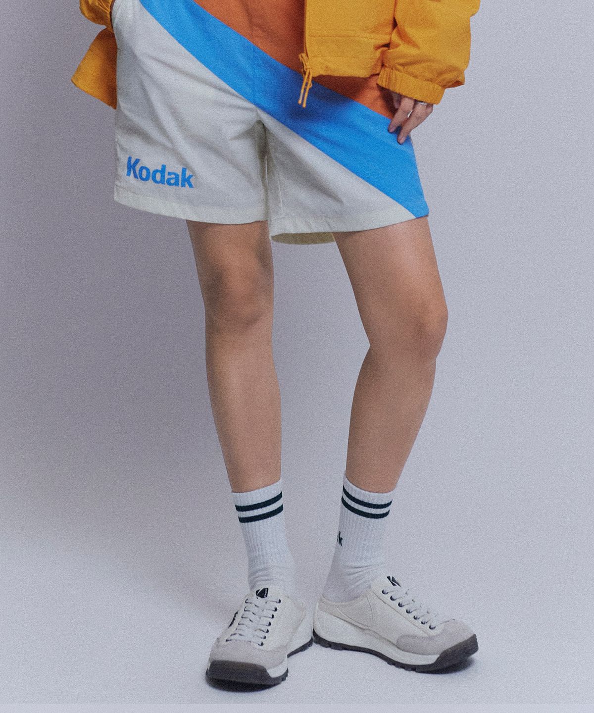 코닥(KODAK) 케이 컬러블럭 반바지 IVORY
