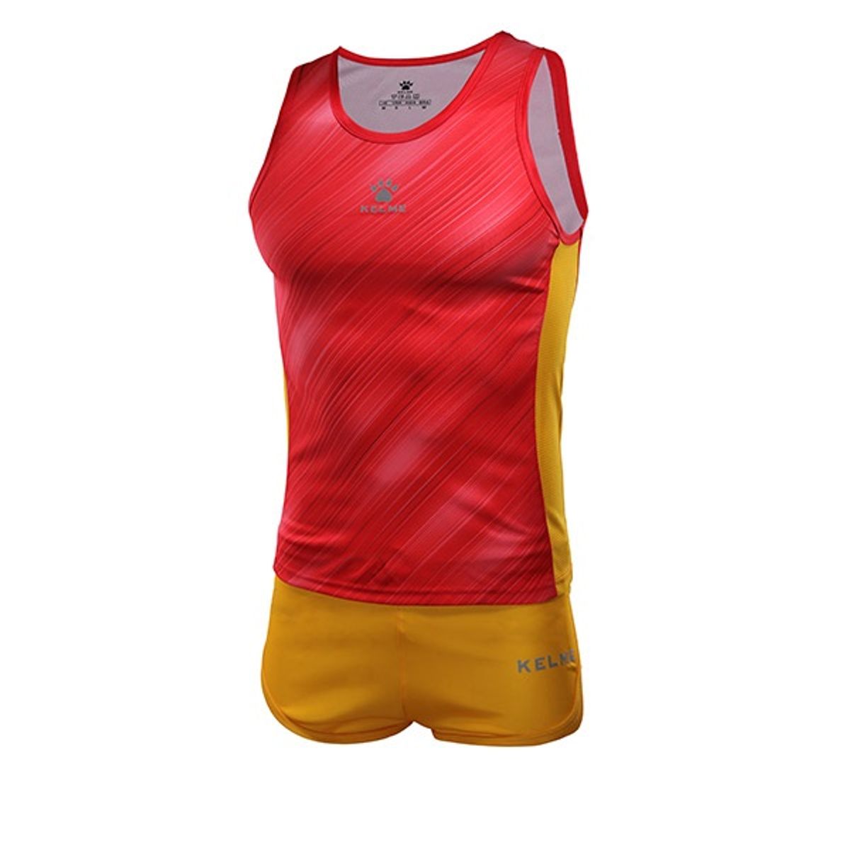 켈미(KELME) 3871010  트레이닝 런닝복 상하의 세트 Red/Yellow