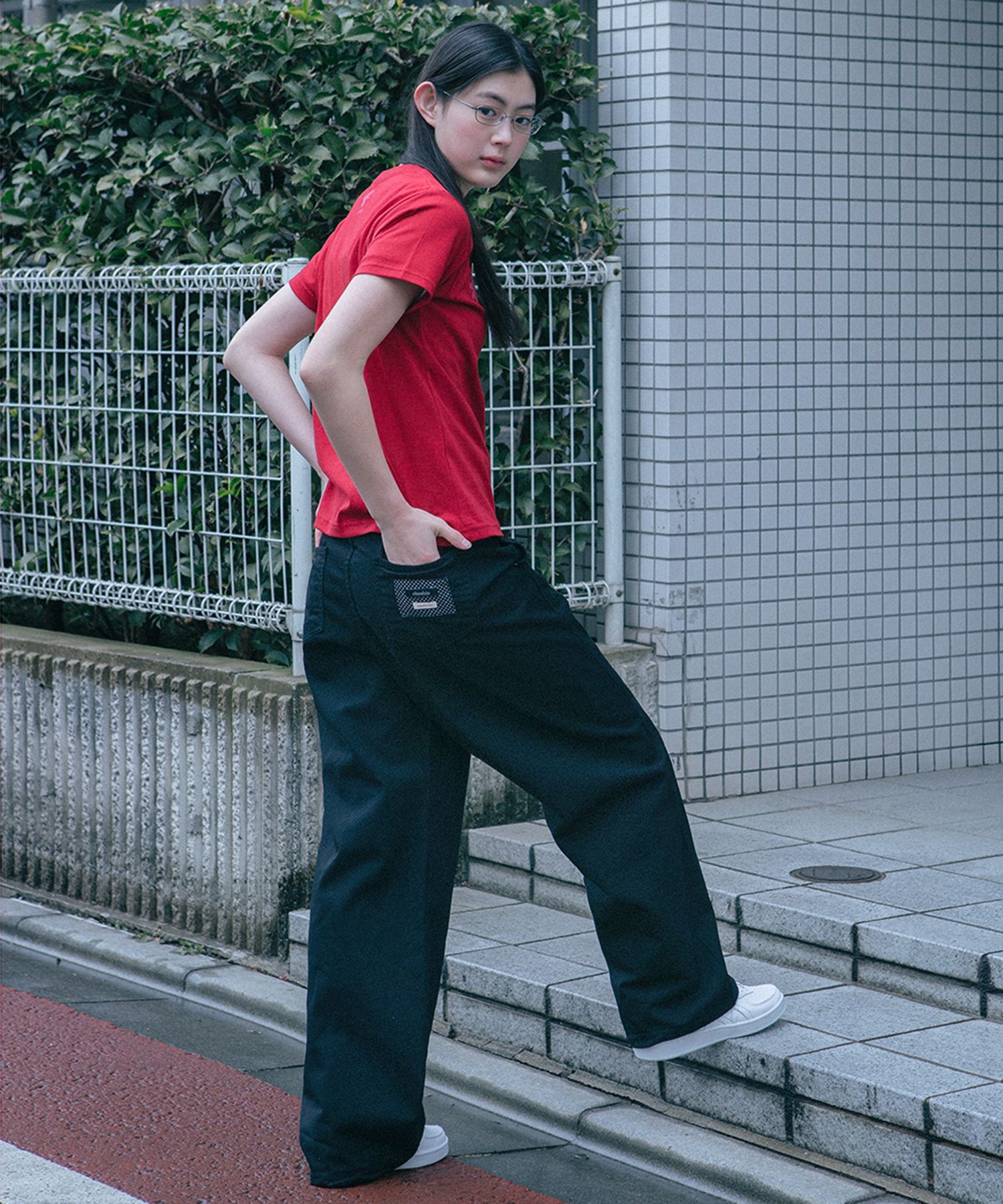 パンツ oheshio wide star cotton pants (white) MUSINSA公式 | OHESHIO wide star cotton pants (black)