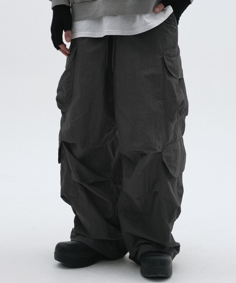NYLON CARGO PANTS [GRAY]