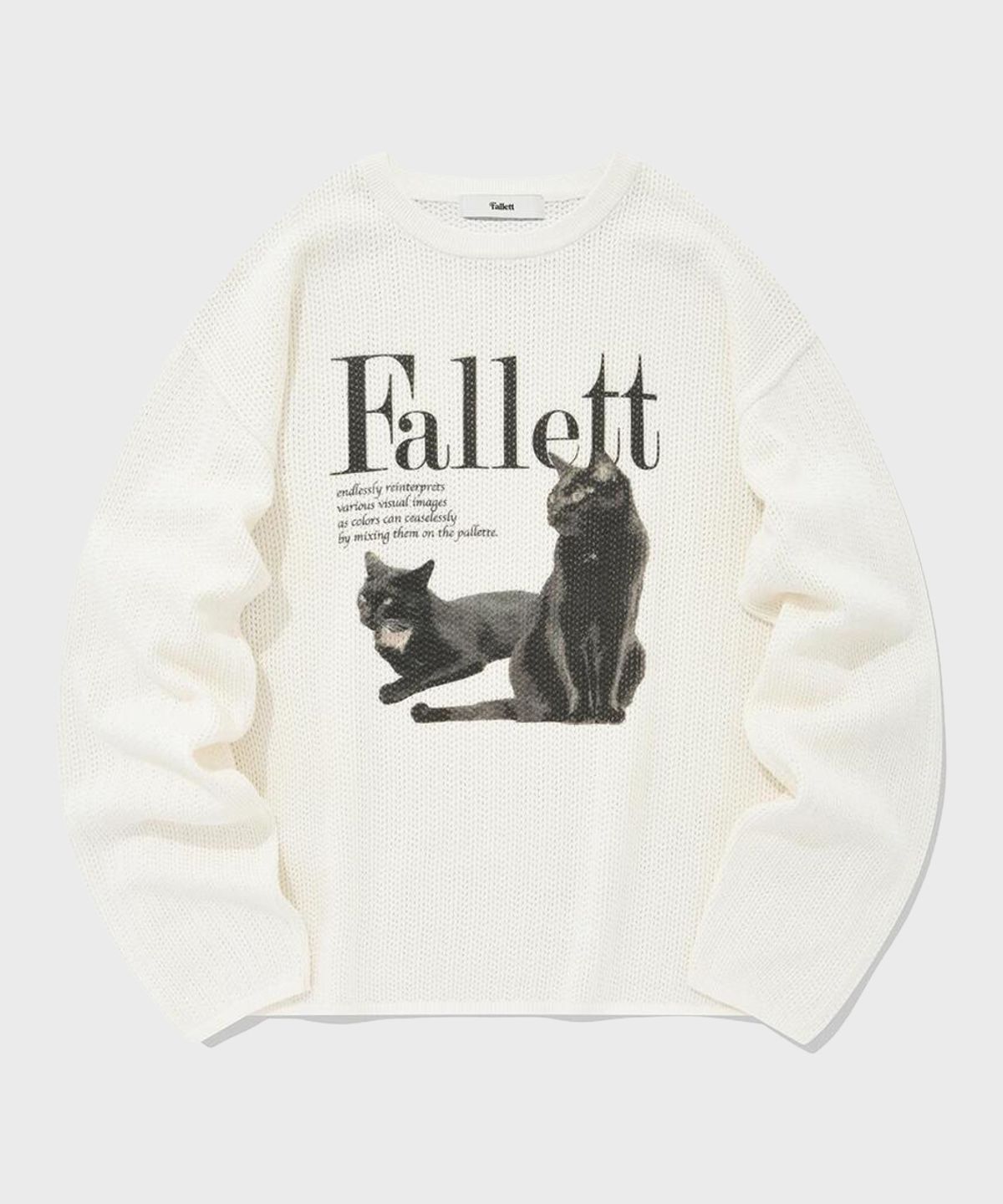 팔렛(FALLETT) [22FW] 듀스 네로 롱슬리브 니트 아이보리
