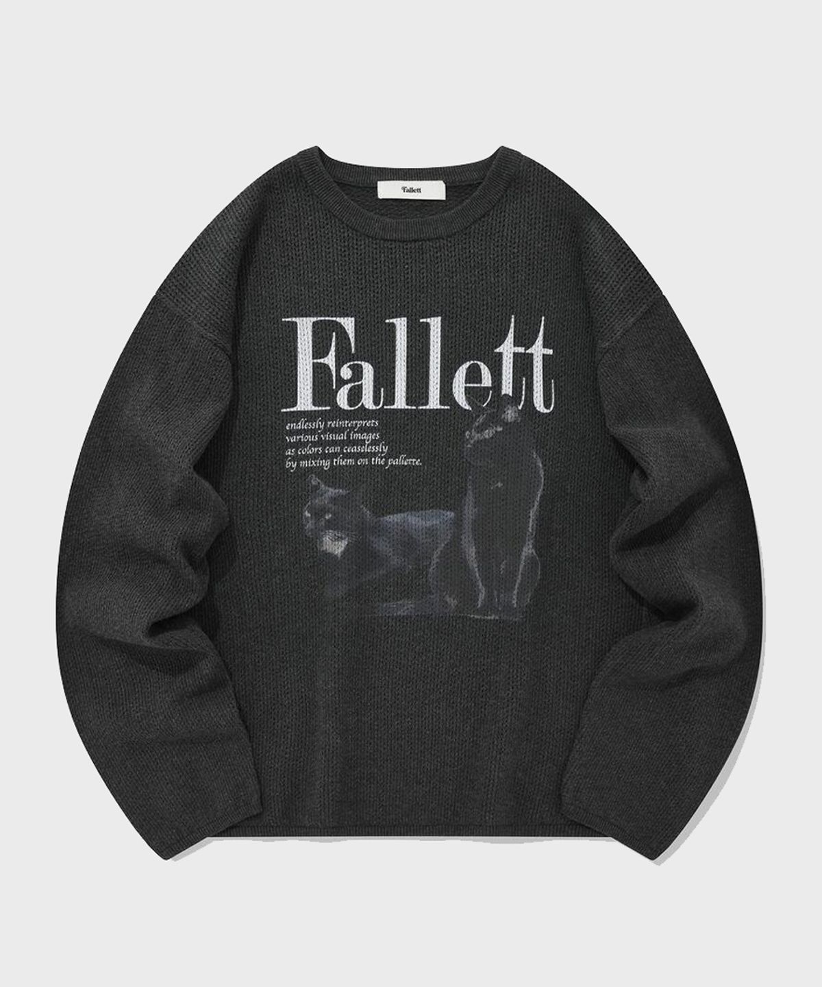 팔렛(FALLETT) [22FW] 듀스 네로 롱슬리브 니트 차콜