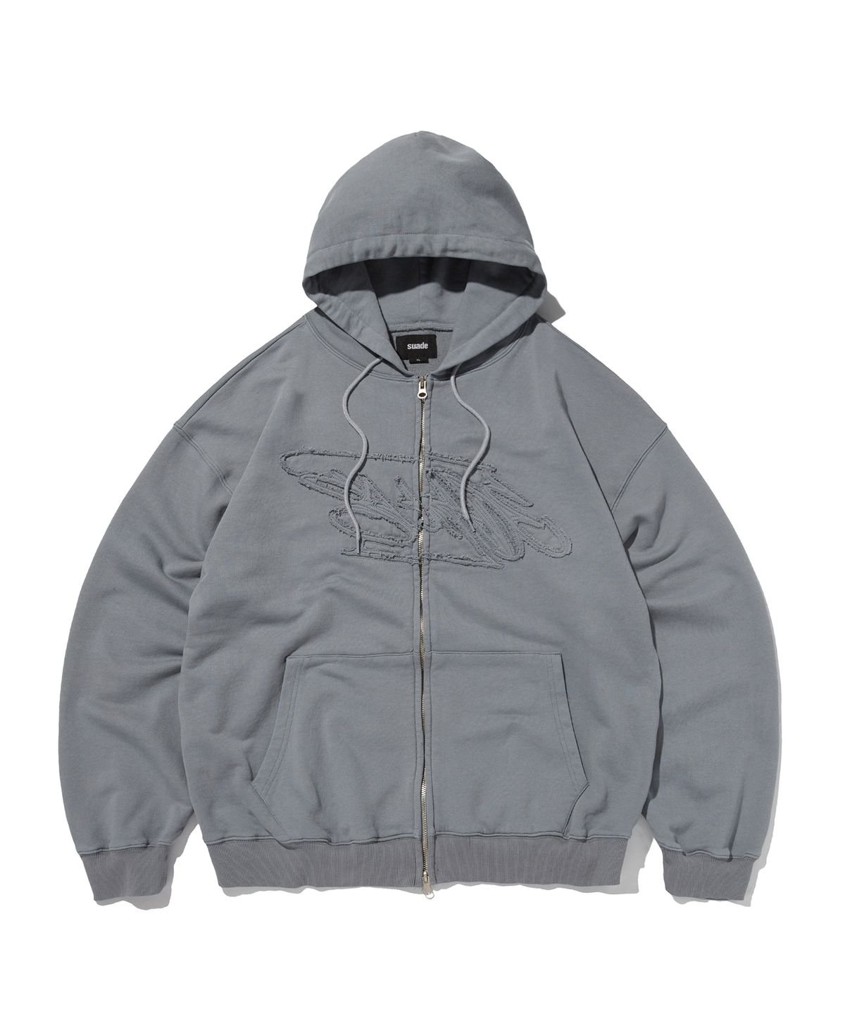 스웨이드(SUADE) LOOSE SUADE HOOD ZIP UP [BLUE GRAY]