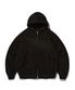 LOOSE SUADE HOOD ZIP UP [BLACK]
