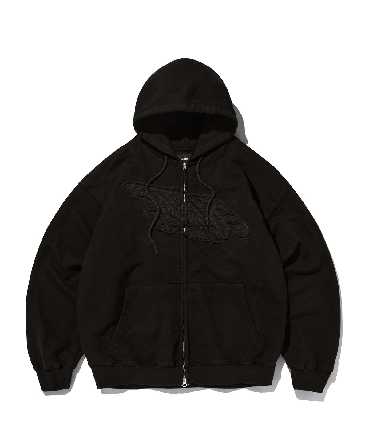 스웨이드(SUADE) LOOSE SUADE HOOD ZIP UP [BLACK]