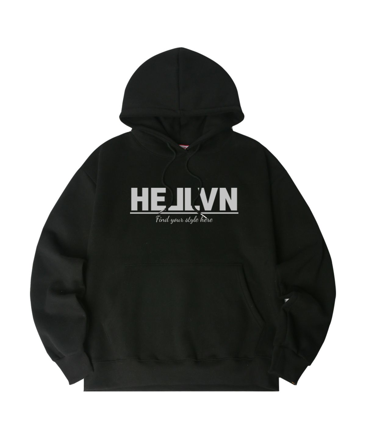 헬븐(HELLVN) H/V ORDINARY HV 오버핏 기모 후드_블랙 (SOH4-4HV019)