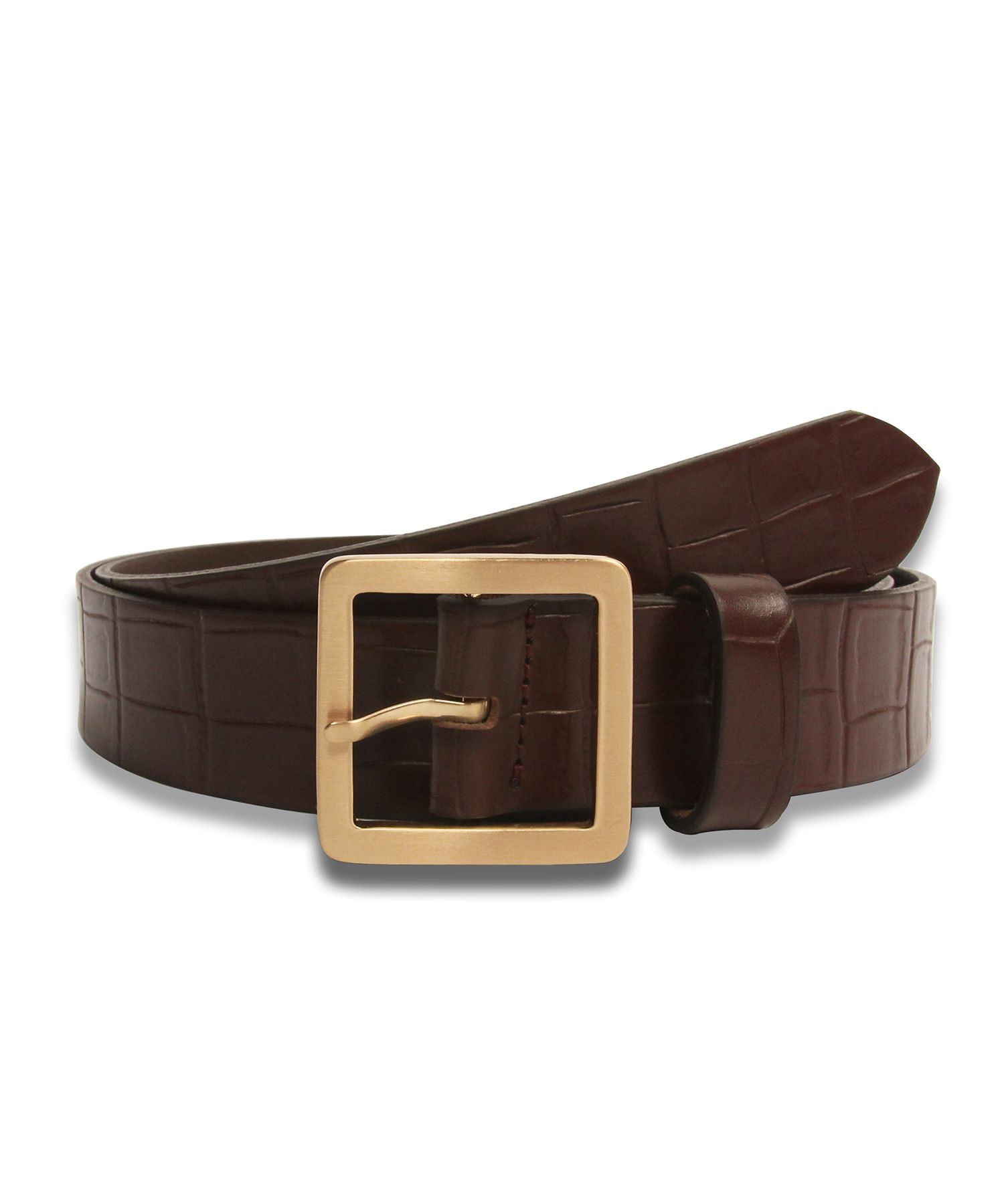 ベルト DOFFJASON Cowhide crocodile pattern belt BROWN DJ24SSCBT001B MUSINSA | DOFFJASON Cowhide crocodile pattern belt BROWN