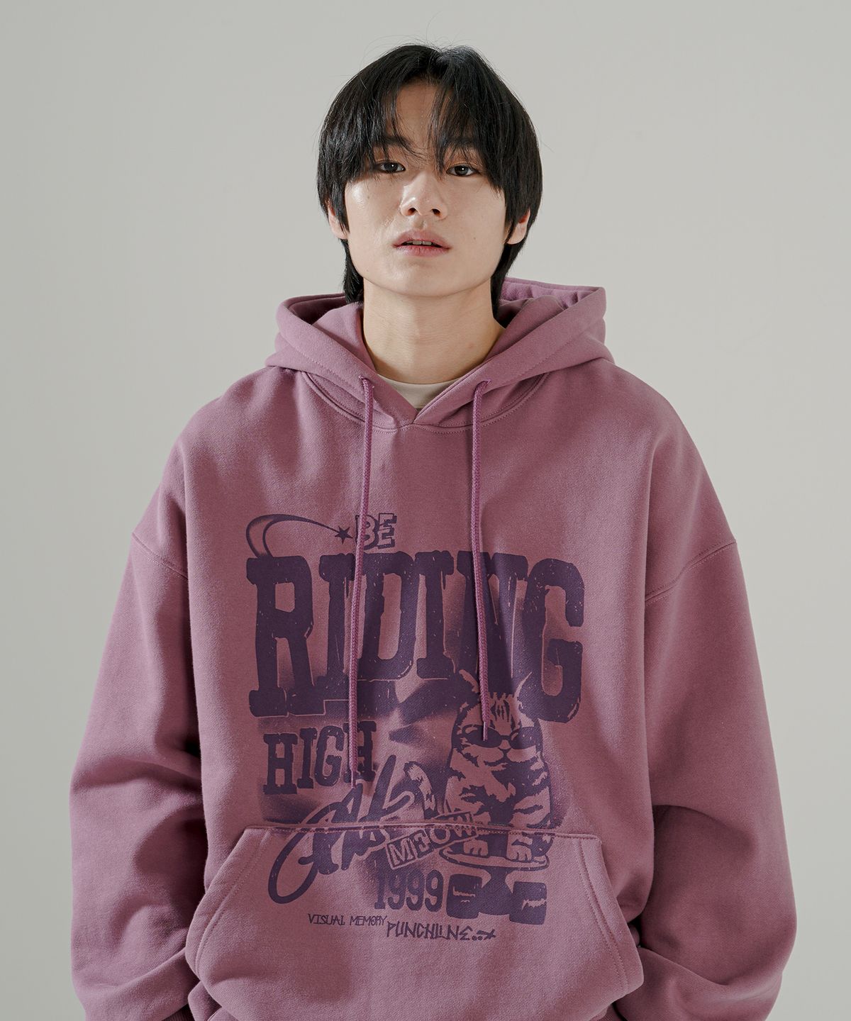 펀치라인(PUNCHLINE) 비라이딩 후드 페일퍼플 ISHD6232