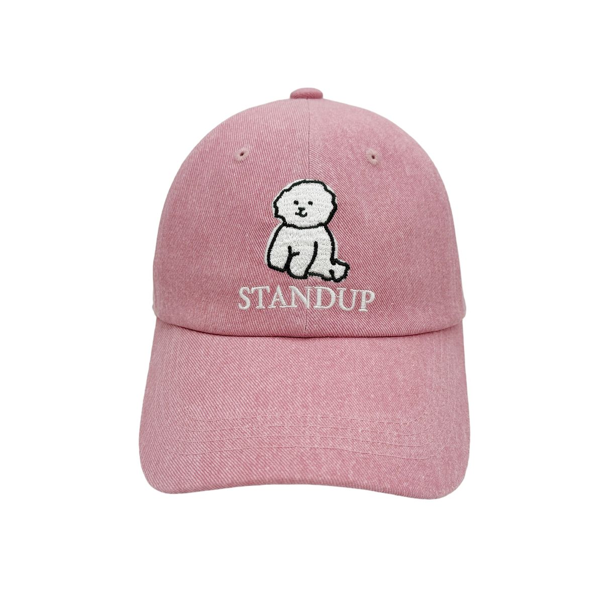 스탠드업(STANDUP) 비숑 워싱 핑크 볼캡