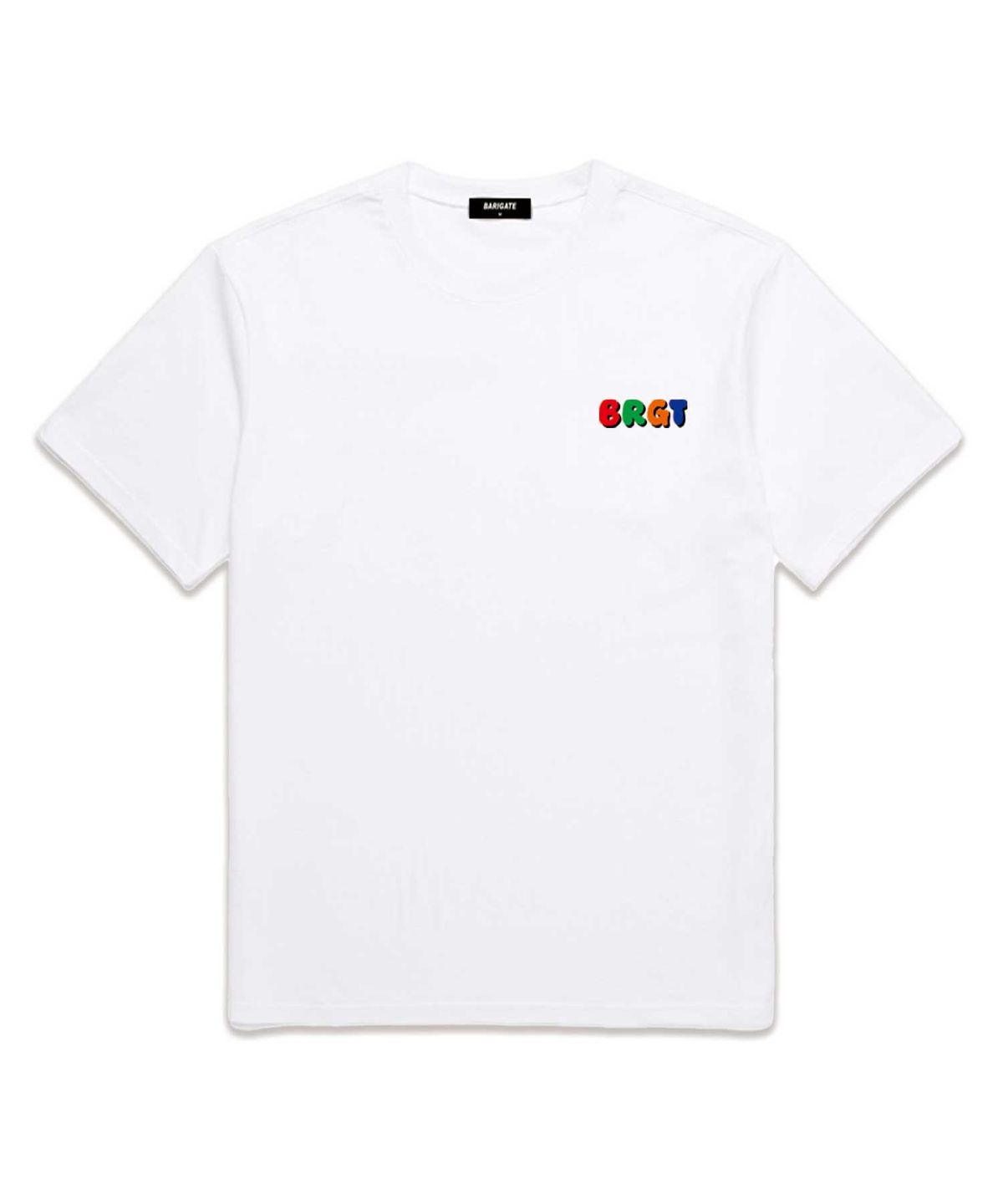 바리게이트(BARIGATE) Rainbow Logo 반팔 티셔츠 (BS012) 화이트