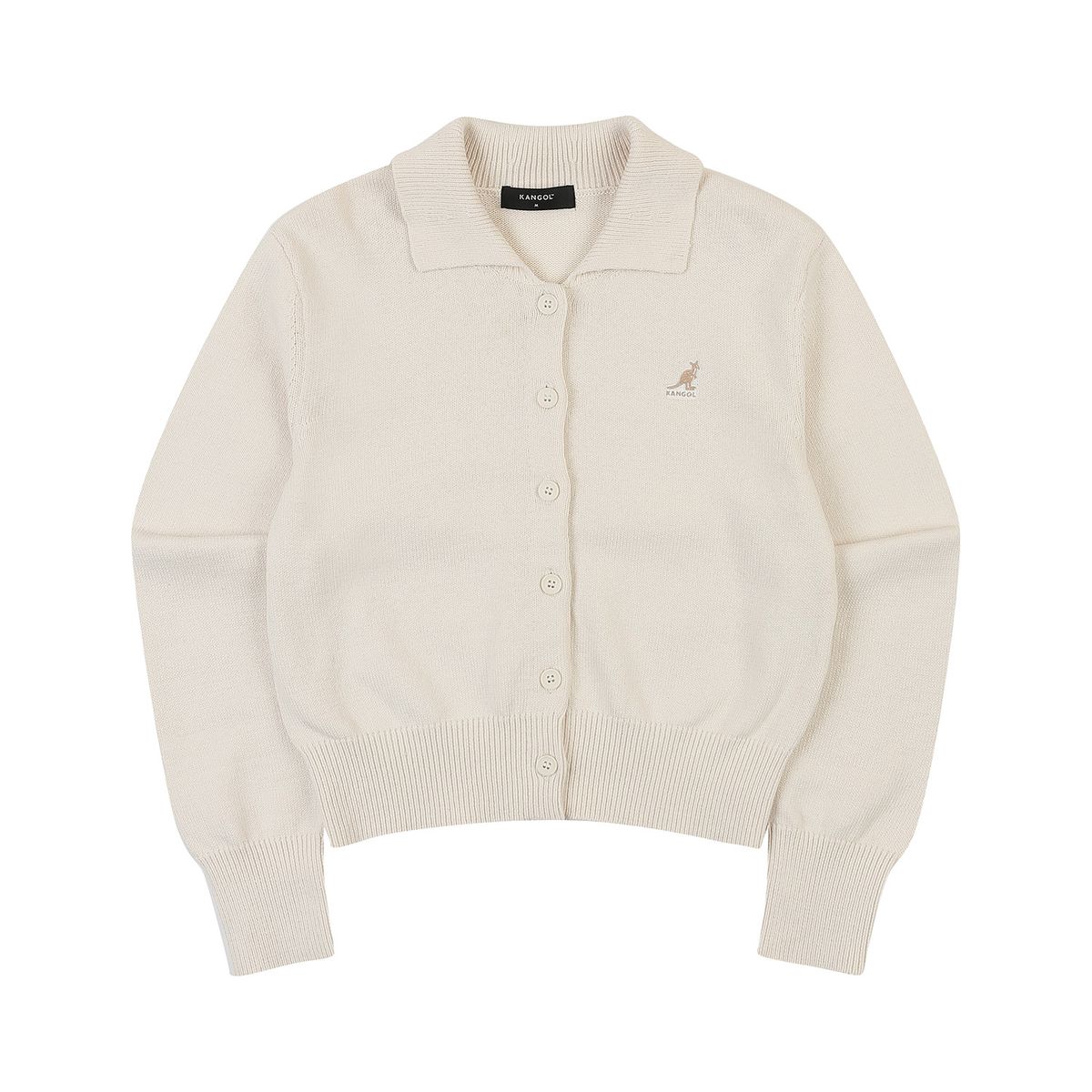 캉골(KANGOL) 우먼스 칼라 가디건 1882 아이보리