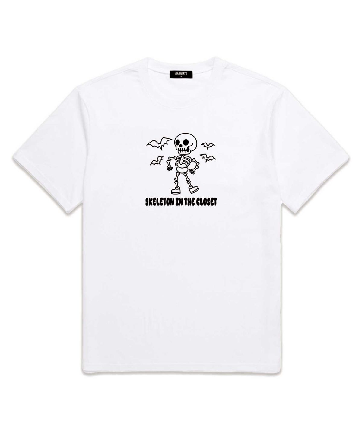 바리게이트(BARIGATE) Skeleton Logo 반팔 티셔츠 (BS014) 화이트