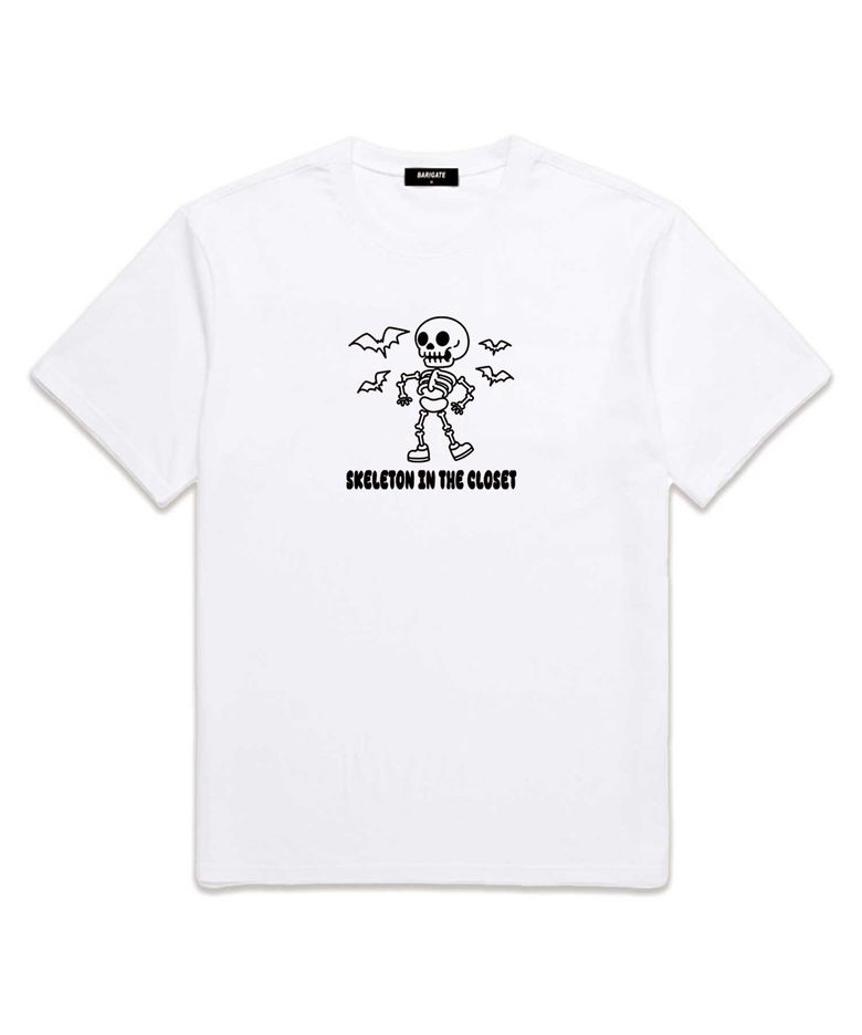Skeleton Logo 반팔 티셔츠 (BS014) 화이트