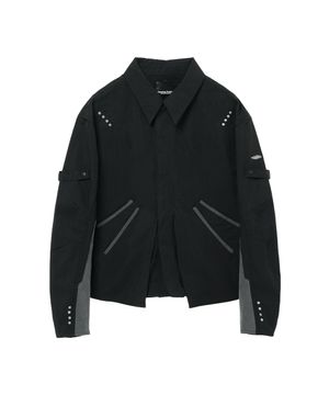 Multi Pocket Trucker Jacket - Black