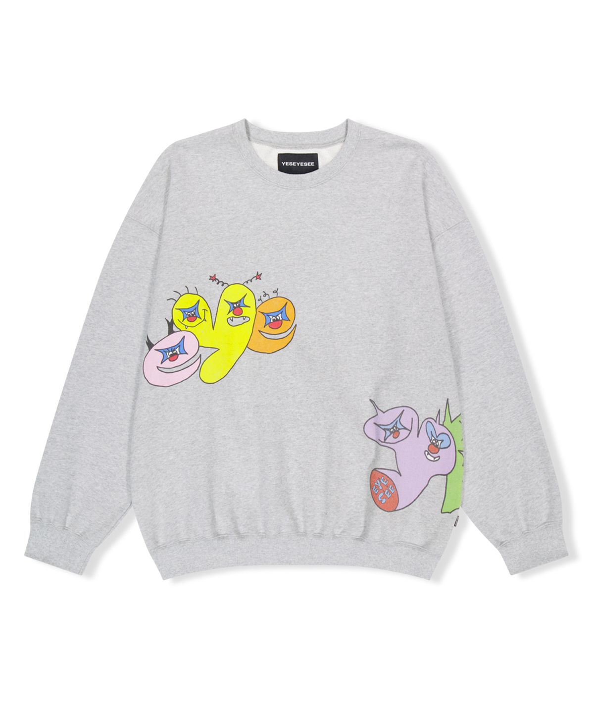 예스아이씨(YESEYESEE) Tulrexx Wording Sweatshirt Grey