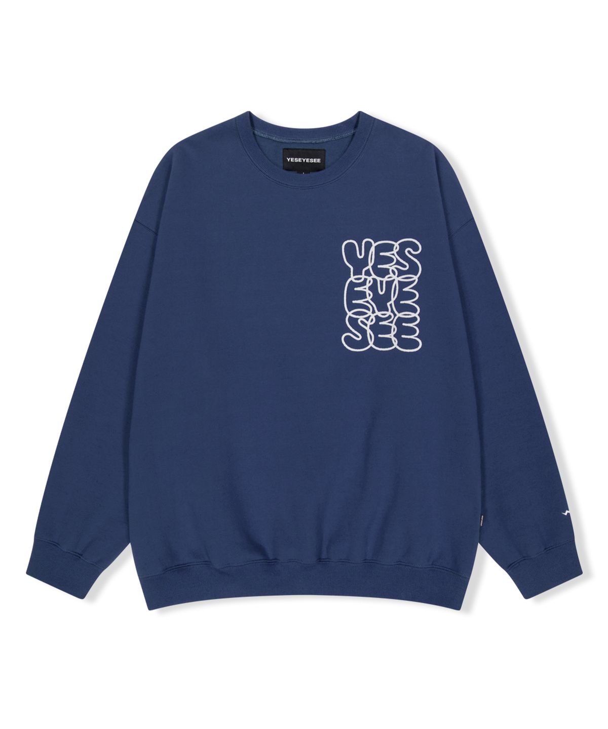 예스아이씨(YESEYESEE) C-Logo sweatshirt Cobalt Blue