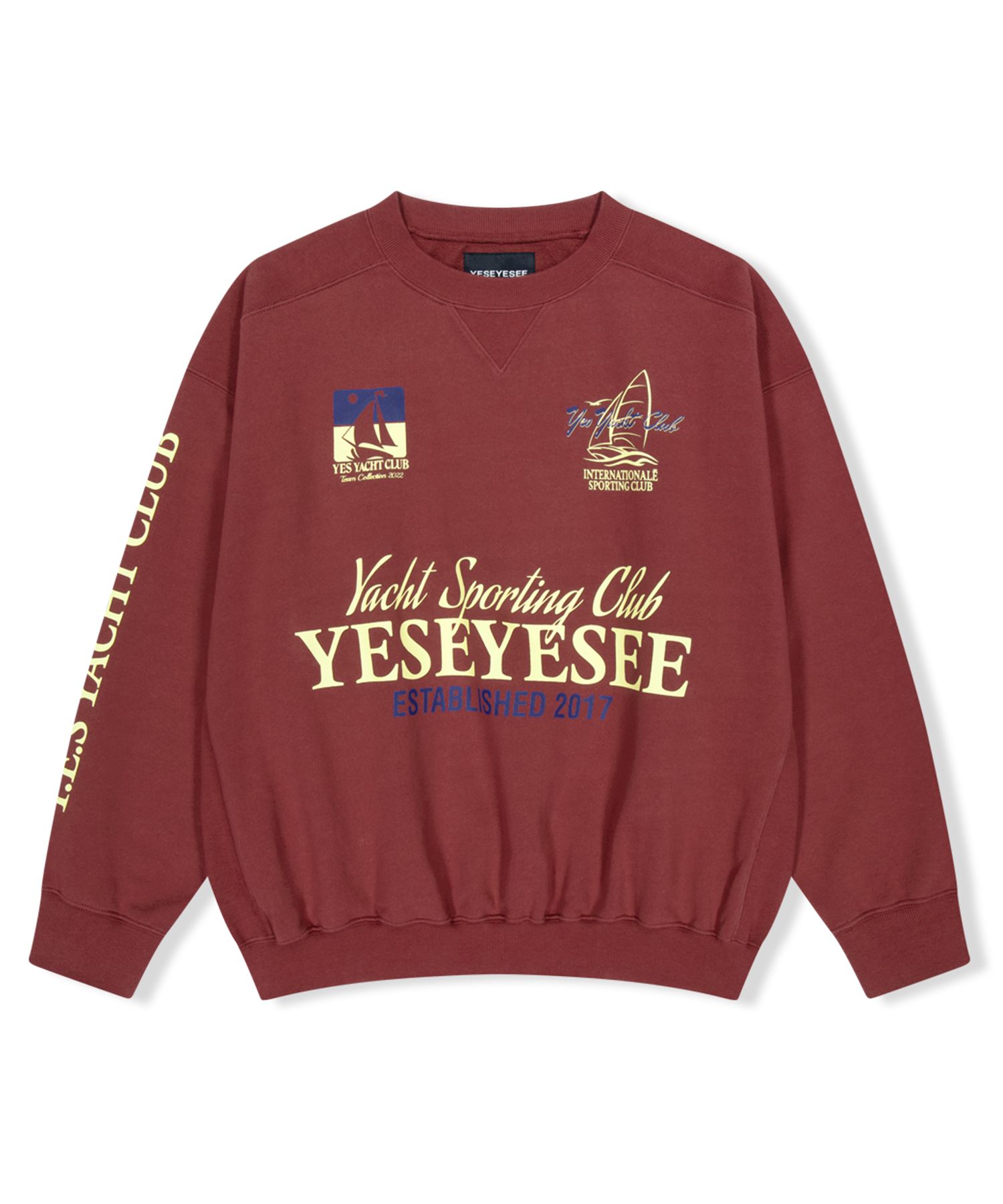 スウェット・トレーナー YESEYESEE YES Yacht sweatshirt Brick Red YS240TSWCW02BRE MUSINSA公式 | YESEYESEE YES Yacht sweatshirt Brick Red