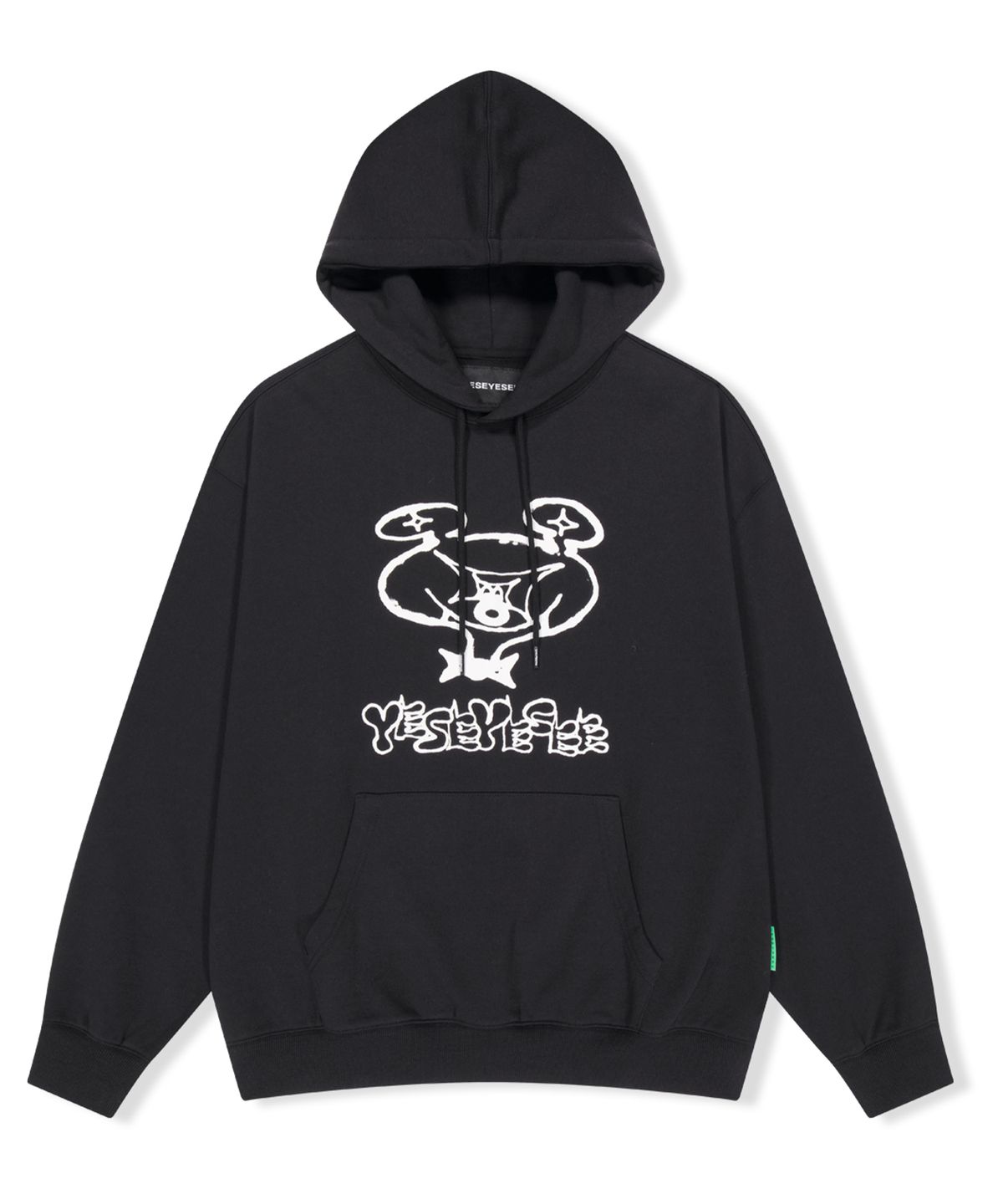 예스아이씨(YESEYESEE) Tulrexx Doodle Hoodie Black