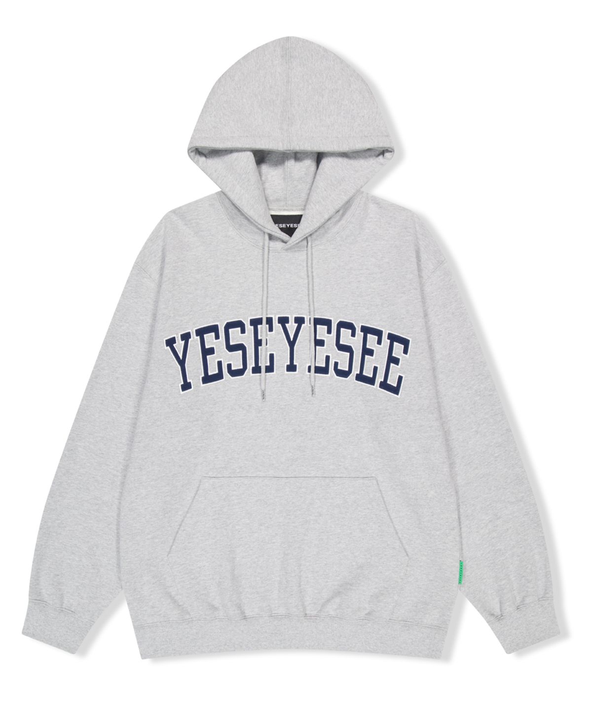 예스아이씨(YESEYESEE) Arch Logo Hoodie Grey