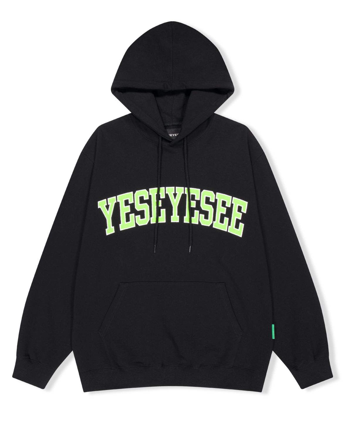 예스아이씨(YESEYESEE) Arch Logo Hoodie Black