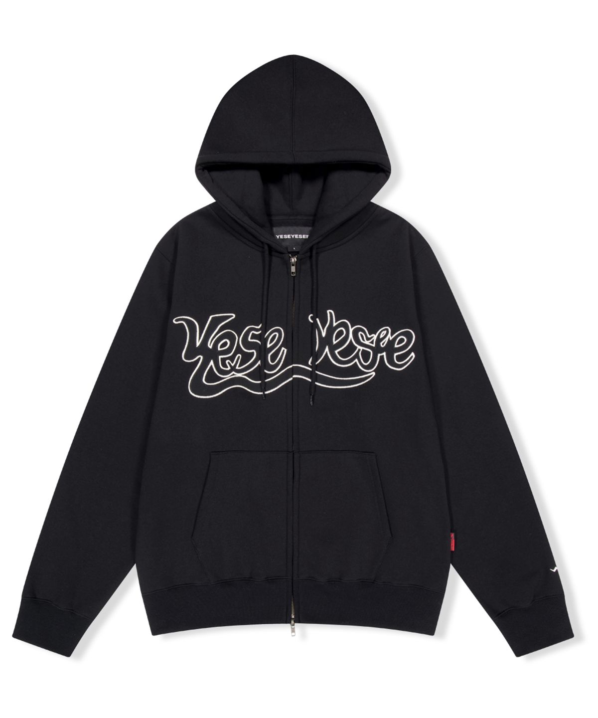 예스아이씨(YESEYESEE) Y.E.S Snail Logo Zip-up Hoodie Black