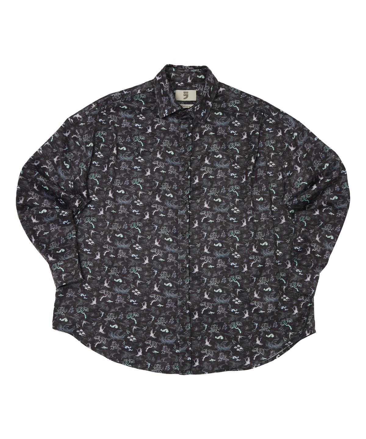 어낫띵(A NOTHING) NACRE K-ART PLEATS-SHIRT (Black)
