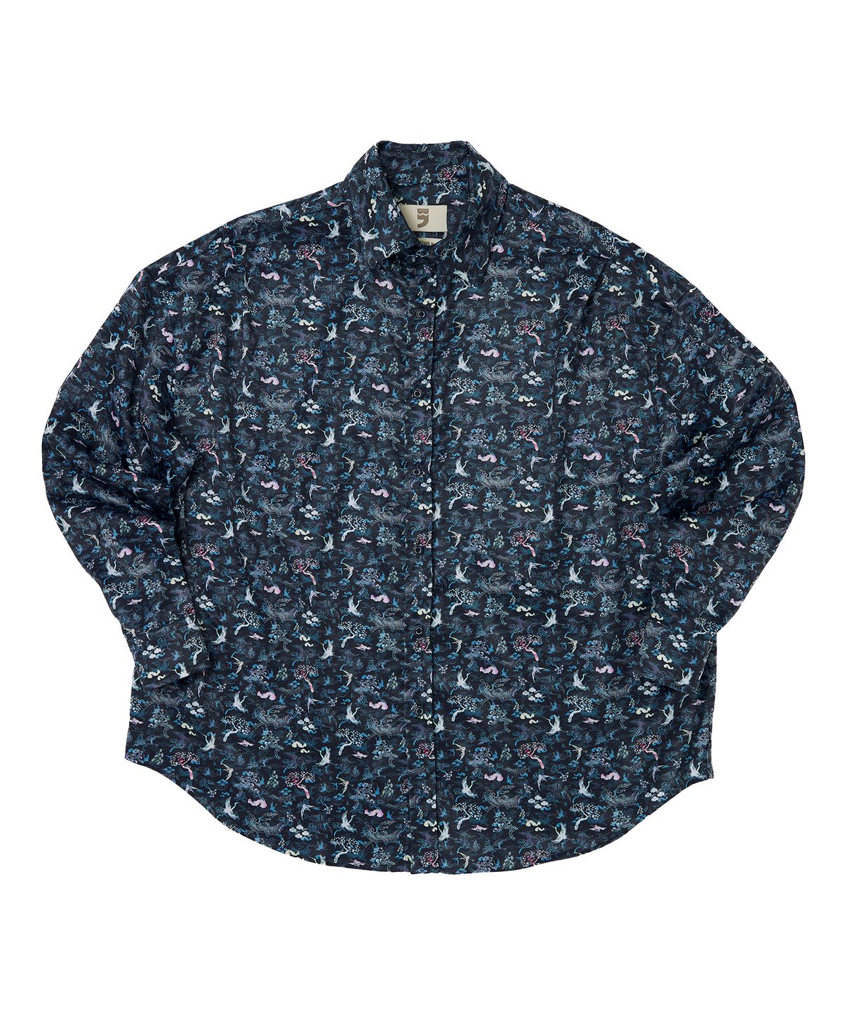 어낫띵(A NOTHING) NACRE K-ART PLEATS-SHIRT (Navy)