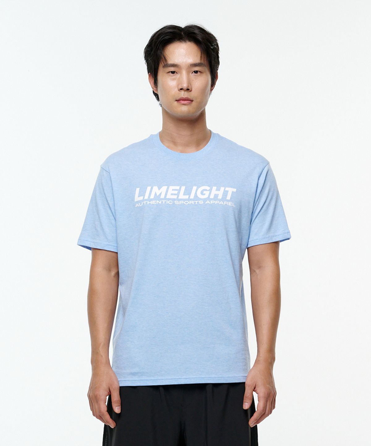 라임라잇 어패럴(LIMELIGHT APPAREL) 라임라잇 티셔츠 (스카이블루 멜란지/화이트)
